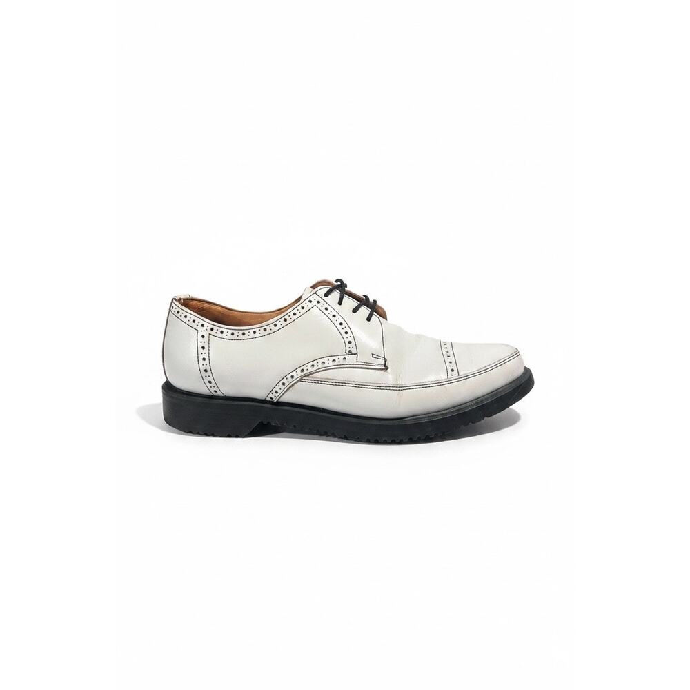Yohji Yamamoto x George Cox White Leather Brogue Derby Shoes Made in England 8.5 - Picture 2 of 11